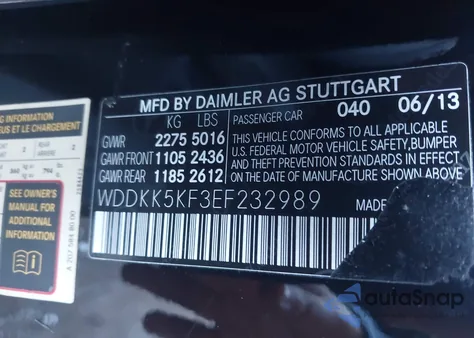 2014 Mercedes-Benz E 350 from USA, damaged, VIN WDDKK5KF3EF232989